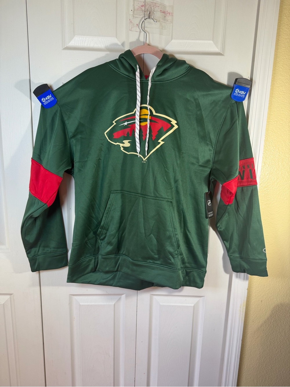 Champion Minnesota Wild NHL Men’s XL Green Red Pullover Hoodie NWT - Picture 2 of 13